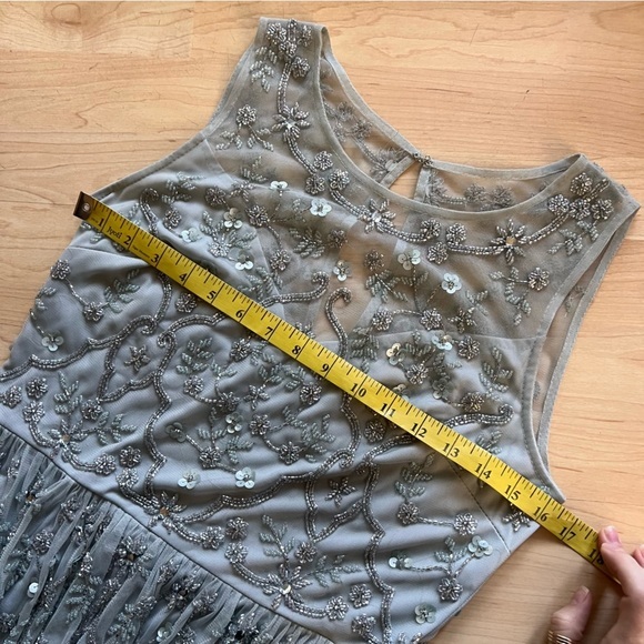 BHLDN x ANTHROPOLOGIE Beaded Eliza Dress Gown Size 8 - Picture 8 of 15